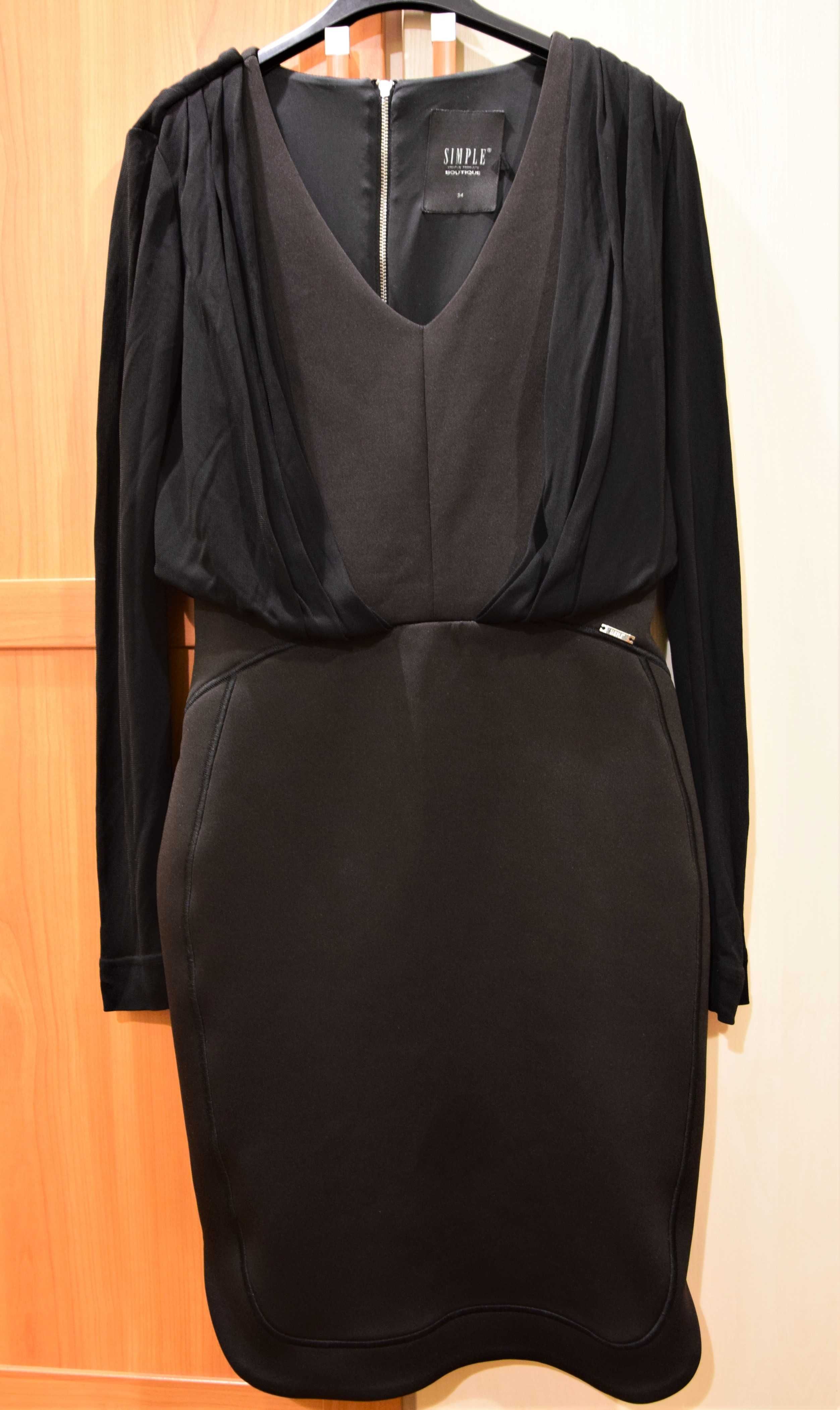 Czarna sukienka SIMPLE (r. 34)