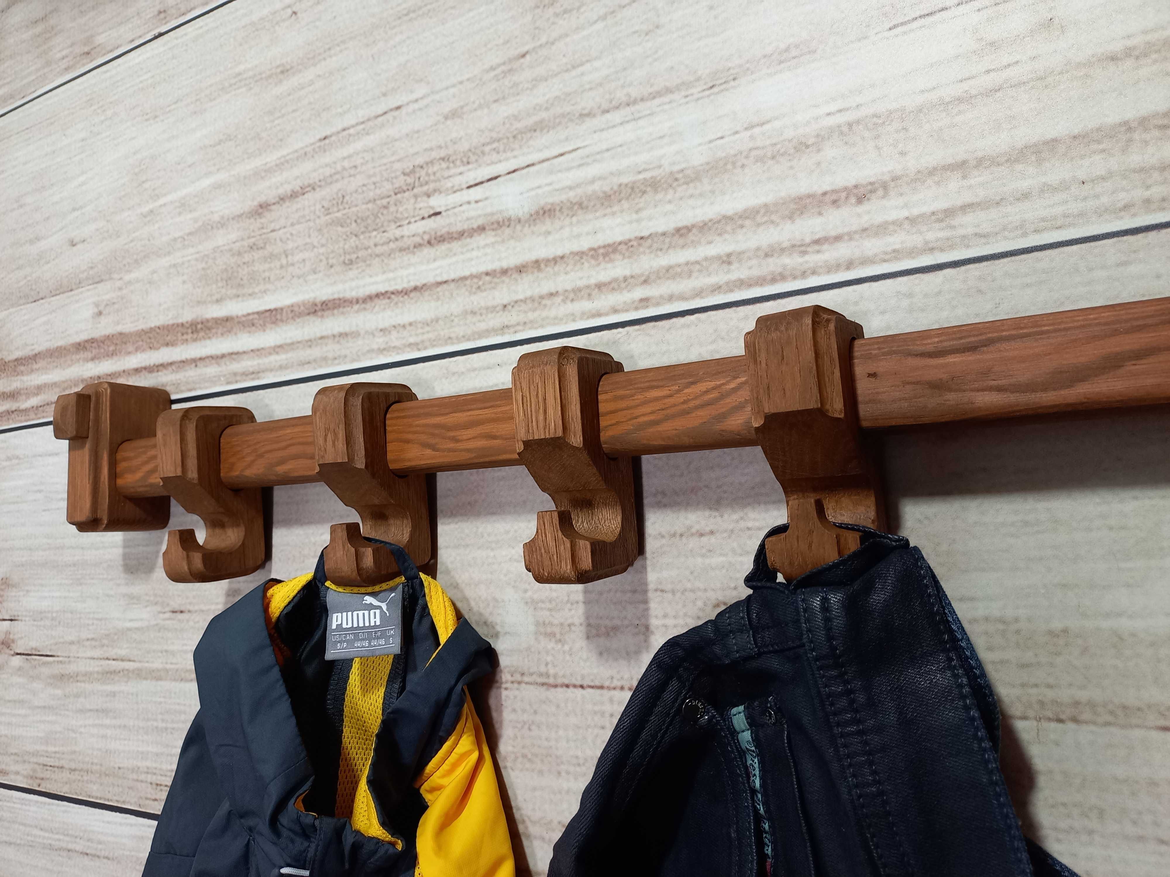 Rustykalny drewniany wieszak ,dębowy ,wooden hanger ,orginaly wygląd