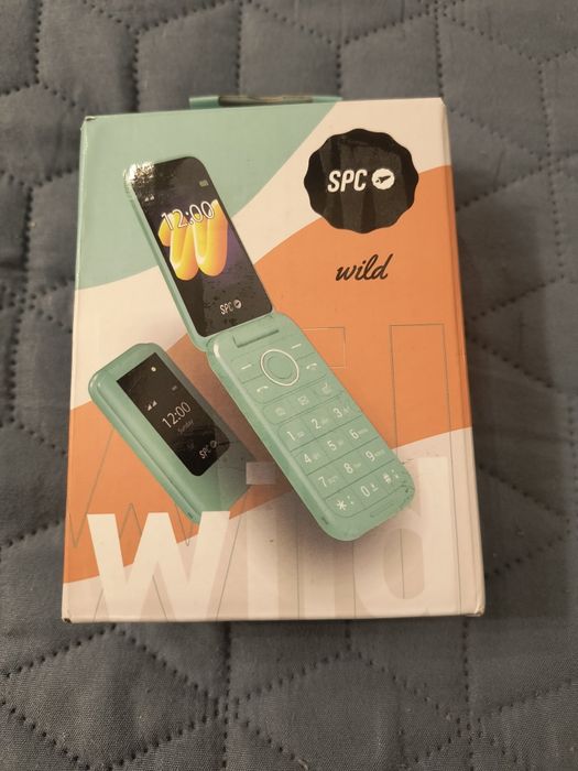 Nowy telefon komórkowy z klapką SPC Wild zielony Dual SIM