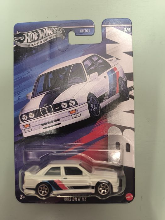 Hot Wheels 1992 BMW M3 Silver Series.
