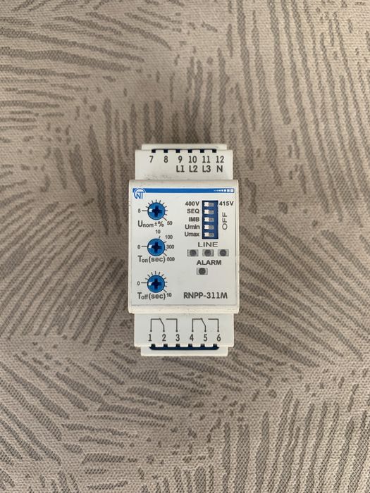 Трифазне реле напруги та контролю фаз Новатек-електро 5А ФАЗ RNPP-311M