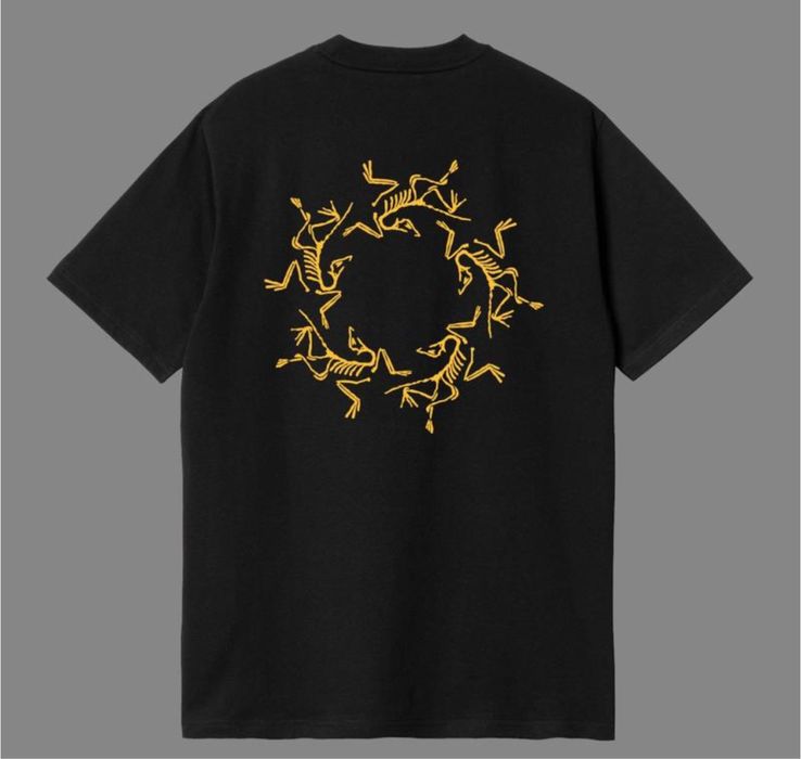 Футболка мужская Arcteryx Logo черная белая Арктерикс Новинка