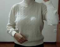 Camisola de malha branca