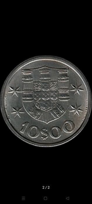 Moeda 10 Escudos Anos: 1971 a 1974