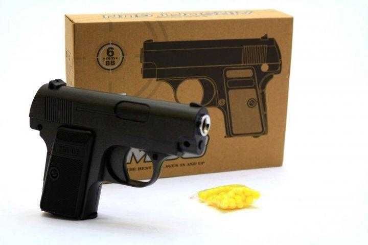 Детский пистолет металл на пульках ZM03