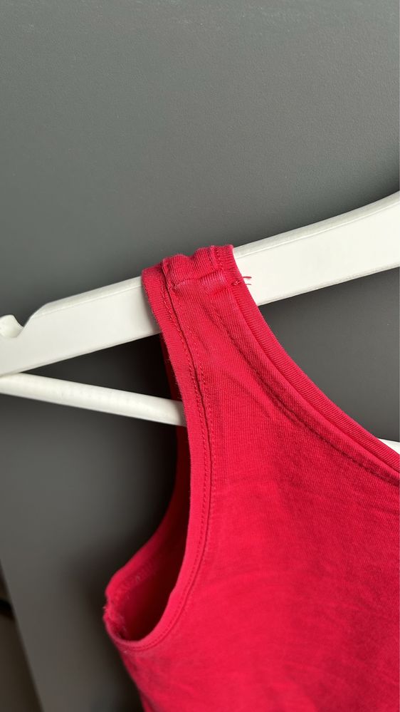 Koszulka na ramiączkach czerwona H&M rozmiar XS