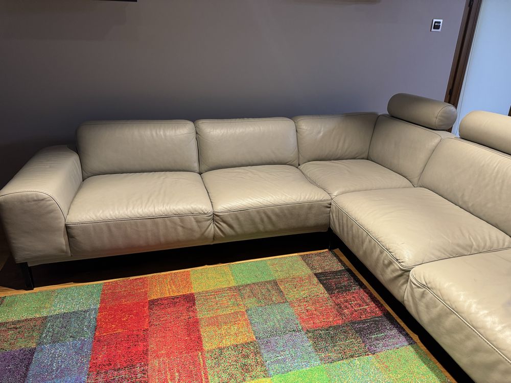 Sofa narożna Etap Sofa, skóra naturalna