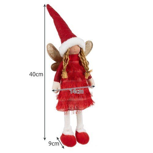 Wróżka- figurka świąteczna czerwona Ruhhy 22346