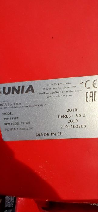 Agregat uprawowo-siewny Unia Ceres L 3m