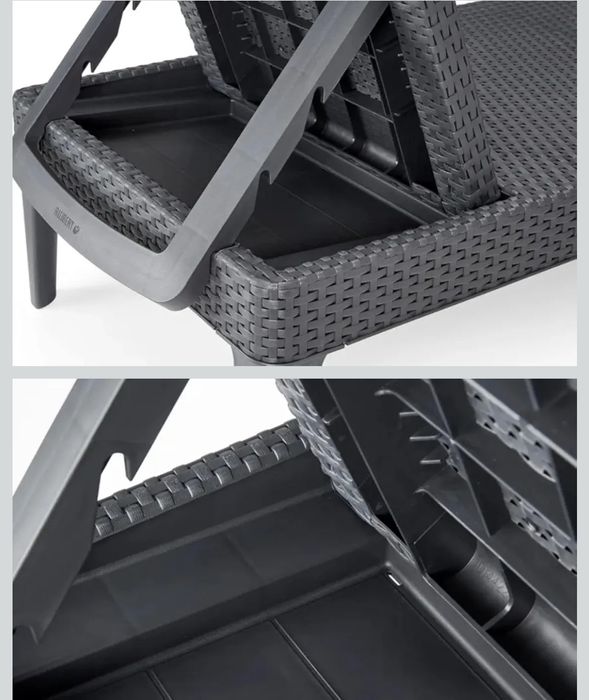 Keter Jaipur Leżak, Czarny, 58 x 187 x 29 cm