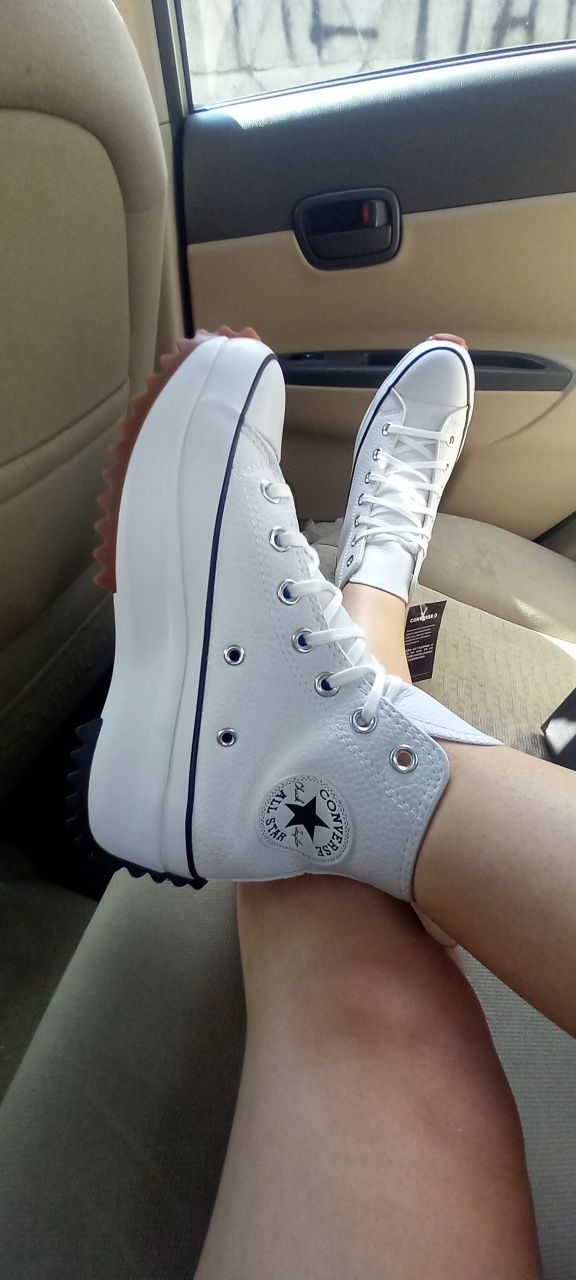 Жіночі кеди конверс Converse Chuck 70 Hi з шкіри