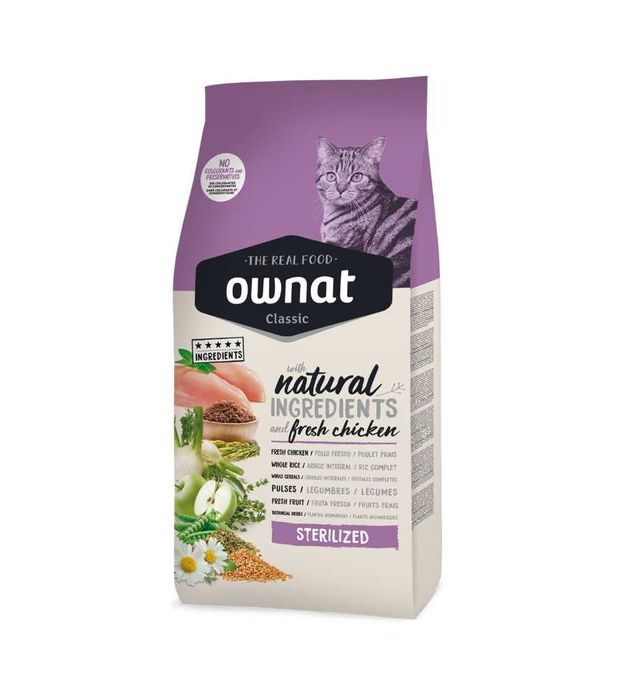 OWNAT Gato Clássico Esterilizado - 15kg (Ração de Gato)