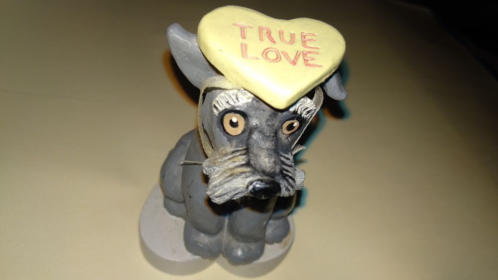 подарок собака пес фигурка керамика true love любовь сувенир БРИТАНИЯ