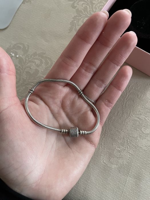 Оригінал браслет “Pandora” із сяючою застібкою