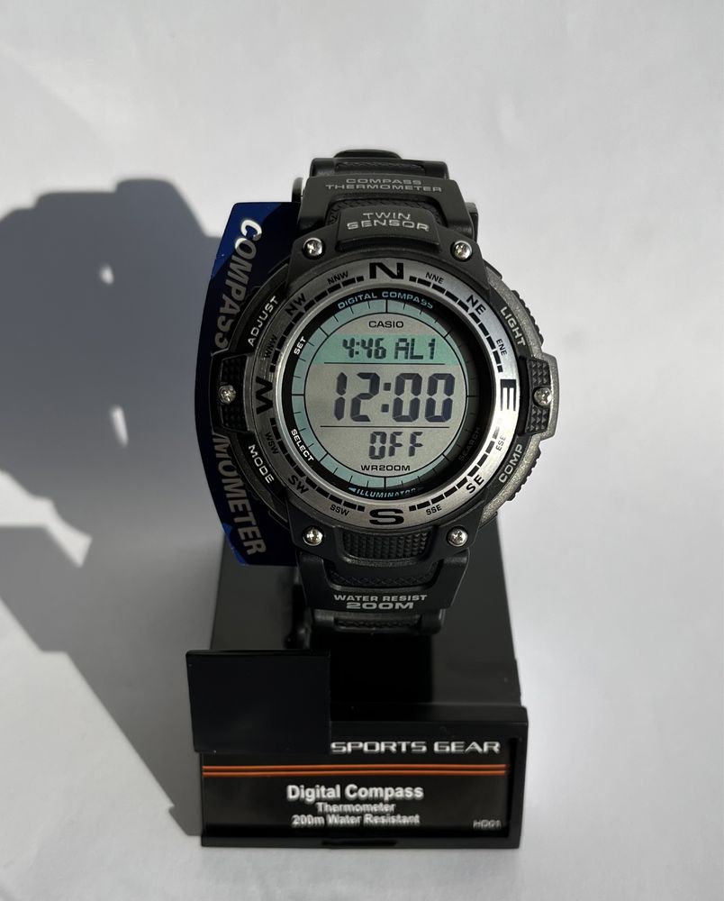 Casio SGW-100-1VCF Годинник тактичний воєнний компас касіо часы Ø45мм