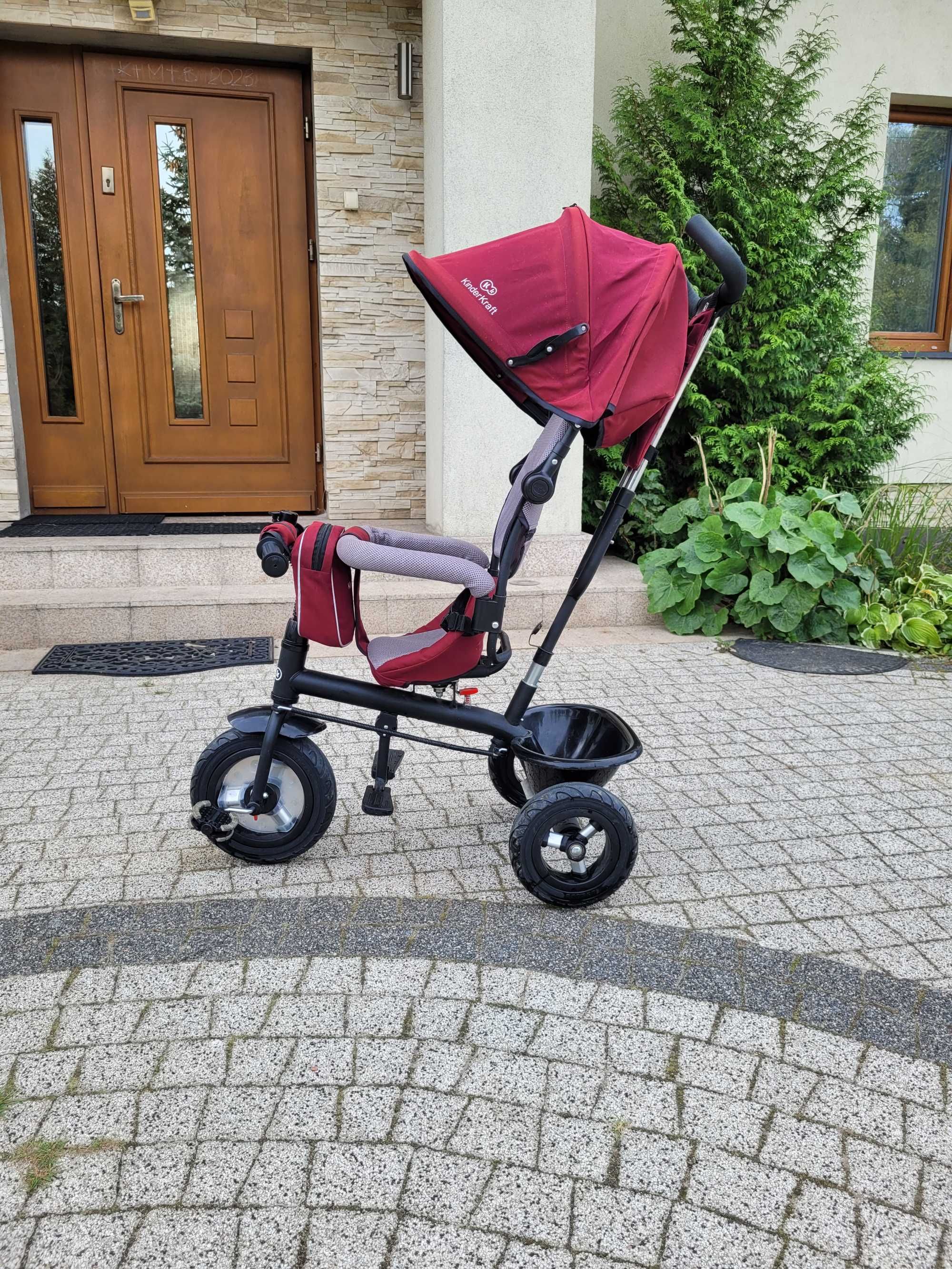 Wózek Rowerek trójkołowy Kinderkraft Swift 3w1 bordowy