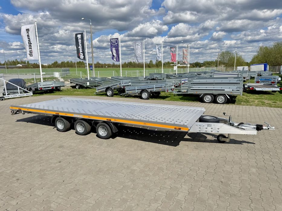 Gromex L3-3500-6  nowa laweta aluminiowa 600 x 210 cm 3500kg światła LED certyfikat VDI