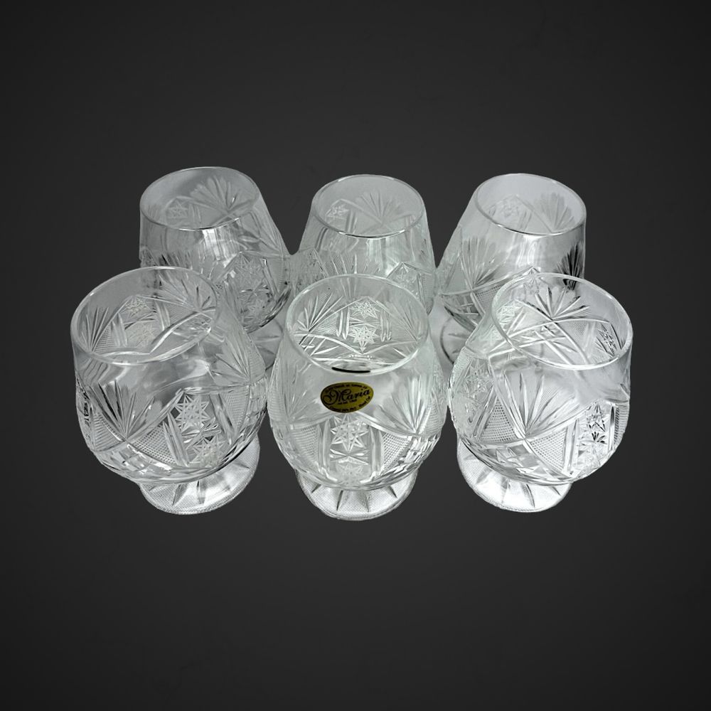 Kieliszki kryształowe koniakówki pracownia kryształu maria B412014