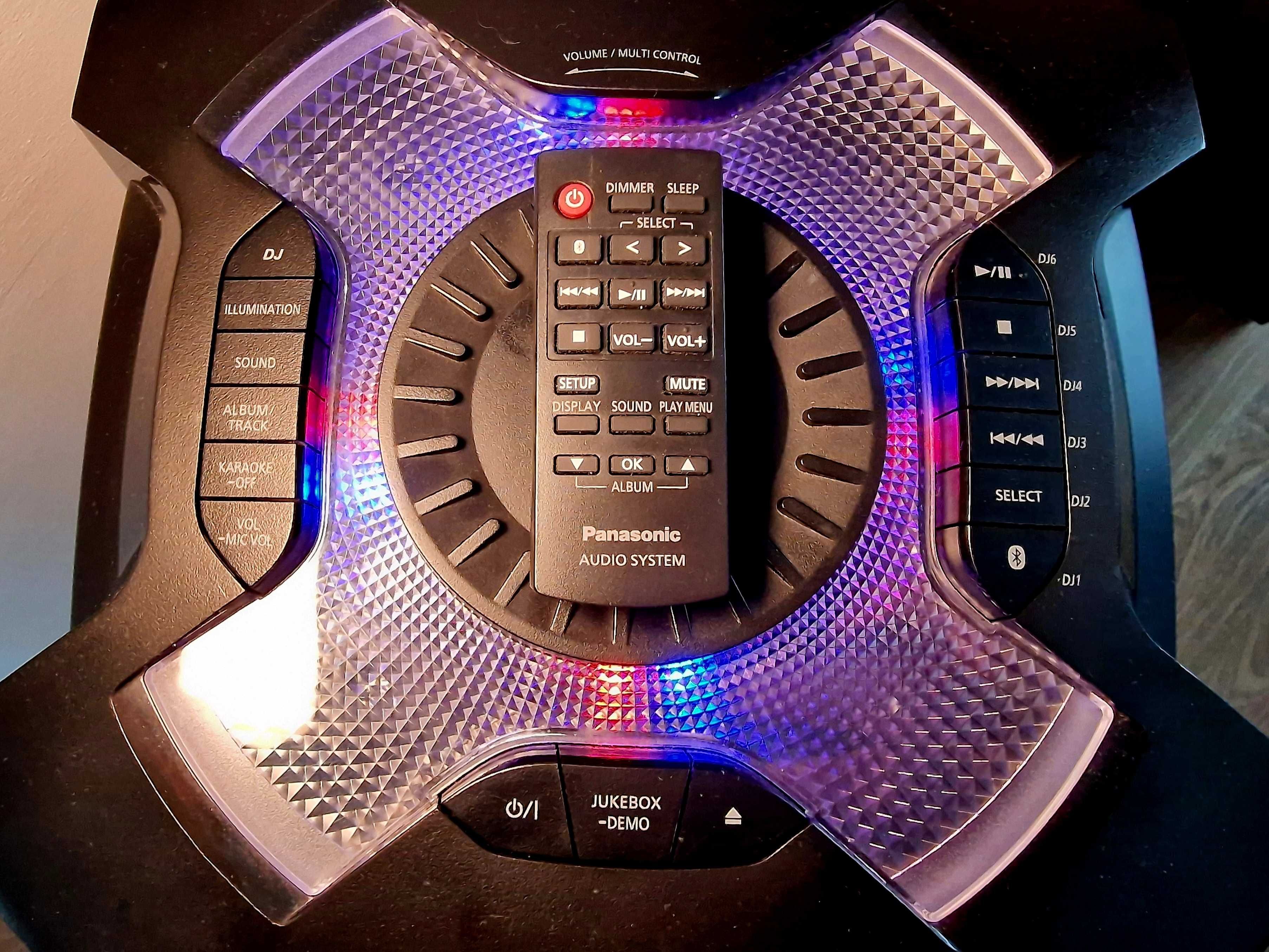 Nowy Mikrofon, Głośnik Karaoke Panasonic SC-TMAX50E-K 2000 W, pilot