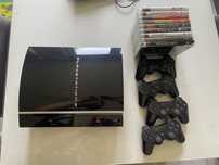 Playstation 3 CECHM03 + 4 pady + gry