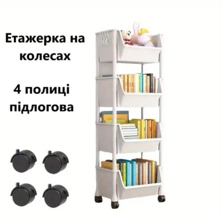 Етажерка стеллаж полка на колесиках