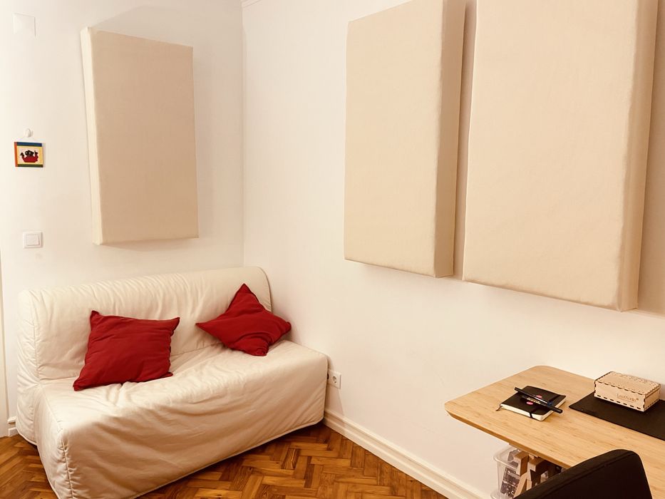 Painéis acústicos para estúdio