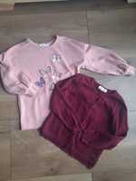 Sweter + bluza h&m rozm. 110/116 dla dziewczynki