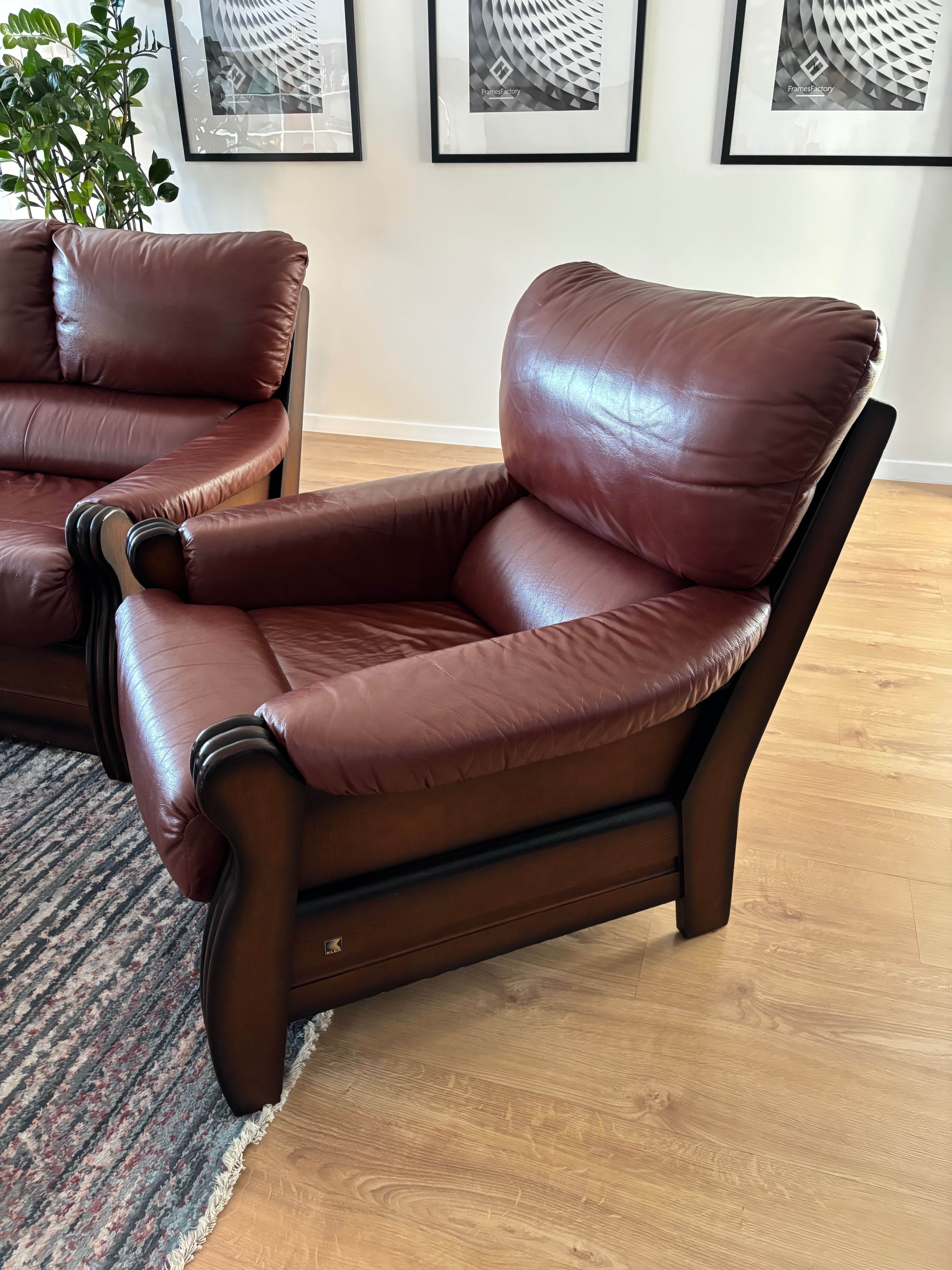 Komplet wypoczynkowy Kler – sofa, dwa fotele, ława