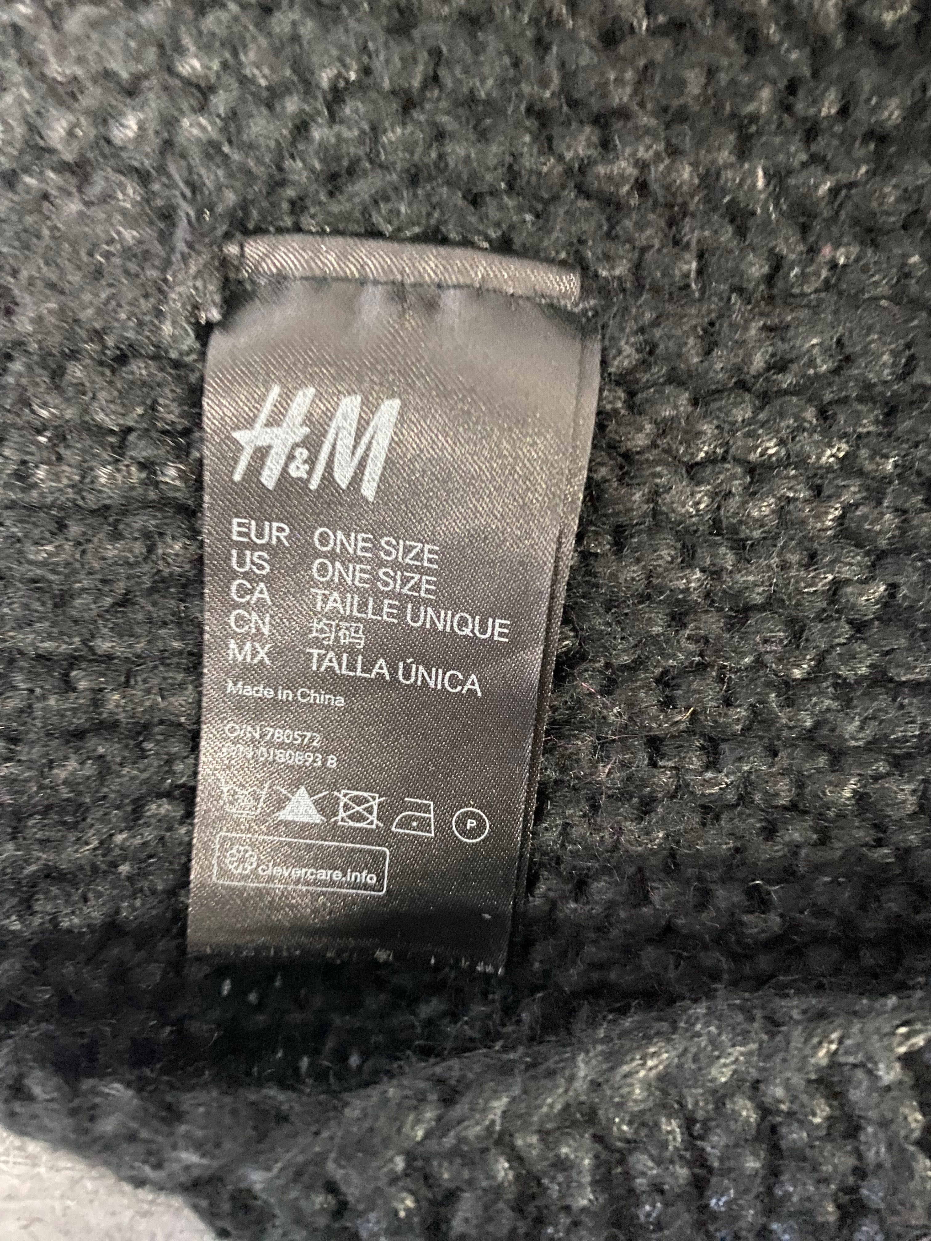 Czarny Komin klasyczny prosty H&M