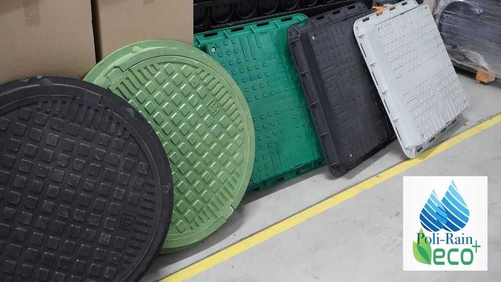 Właz ogrodowy, pokrywa studnia, szambo. Polimerowy Czarny A15! Ø600