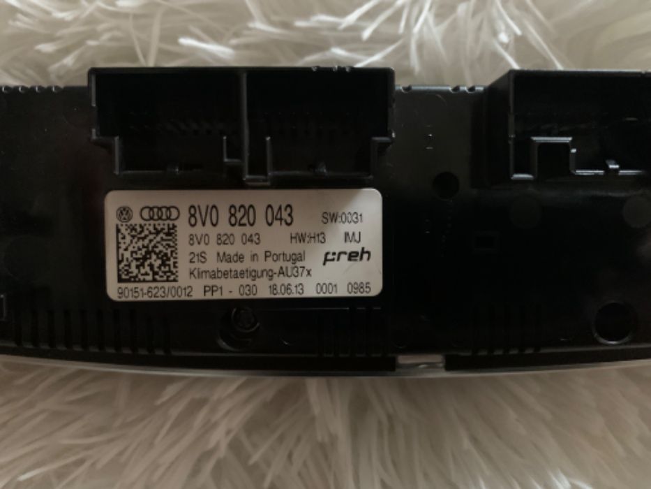 Audi A3 8V panel klimatyzacji