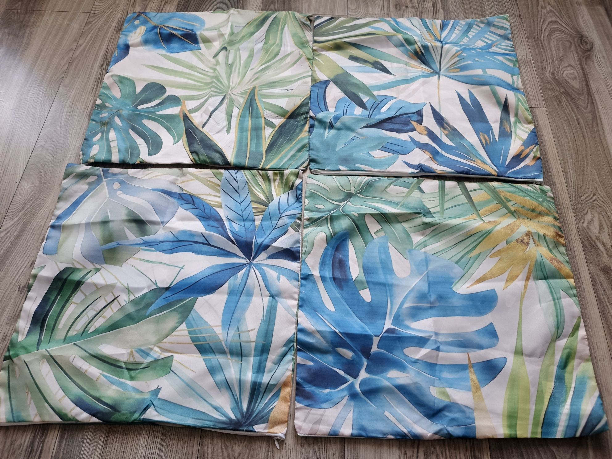 4 poszewki na poduszki 45x45 liście Nowe