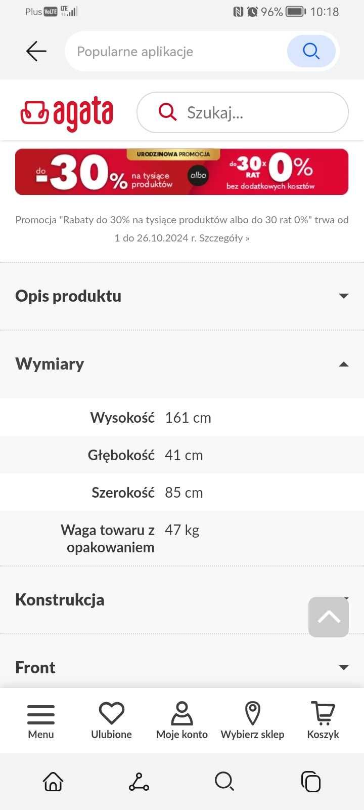 Regał MIA MI-02-jak nowy AGATA MEBLE