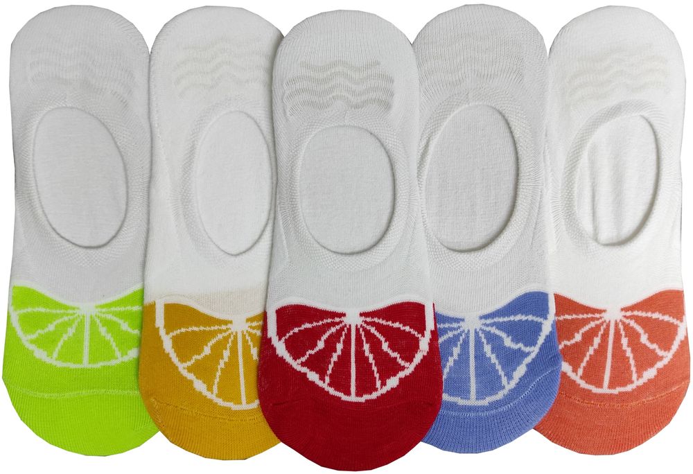 Stopki Damskie Bawełniane Tutti Frutti 39-41 5 Par Silikon Na Pięcie