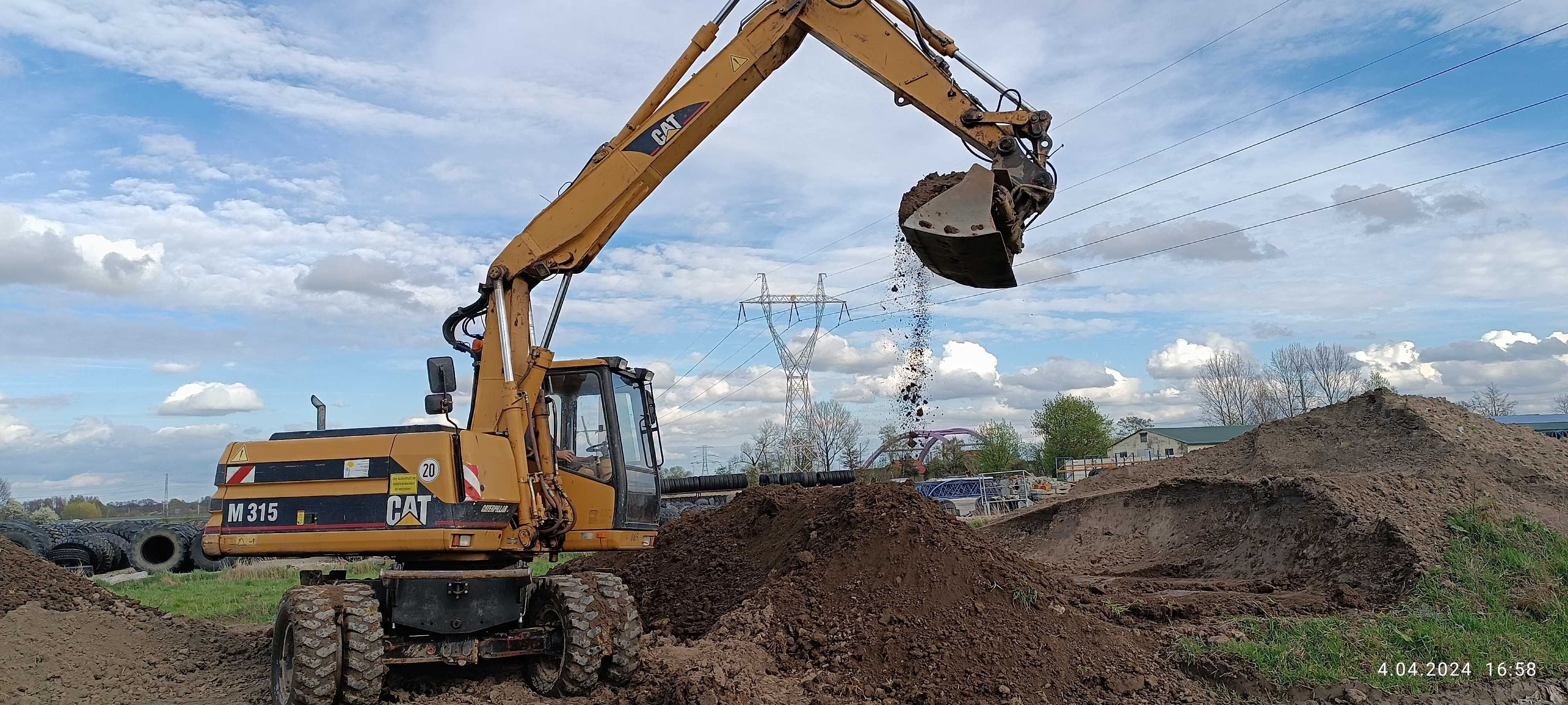 Usługi koparką kołową. Roboty ziemne Wyburzenia Rozbiórki. Minikoparka