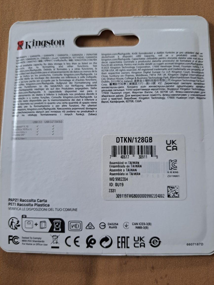 Pen Drive  Kingston, USB 3.2 -128 GB
