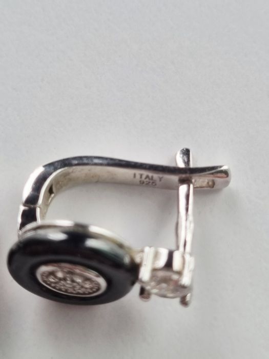 Сережки та перстень кераміка та срібло 925 проби, Італія