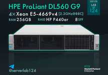 Сервер HP ProLiant DL560 Gen9 G9 8SFF / 4x E5-4669v4 / 256GB / P440ar