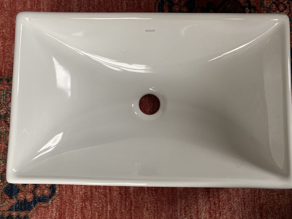 Zlew ceramiczny Koło Nova Pro umywalka nablatowa ceramiczna biała poły