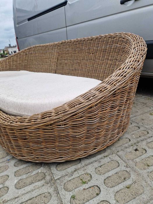 Kanapa Sofa rattanowa naturalny rattan GRUBY OPLOT 273cm KOKON