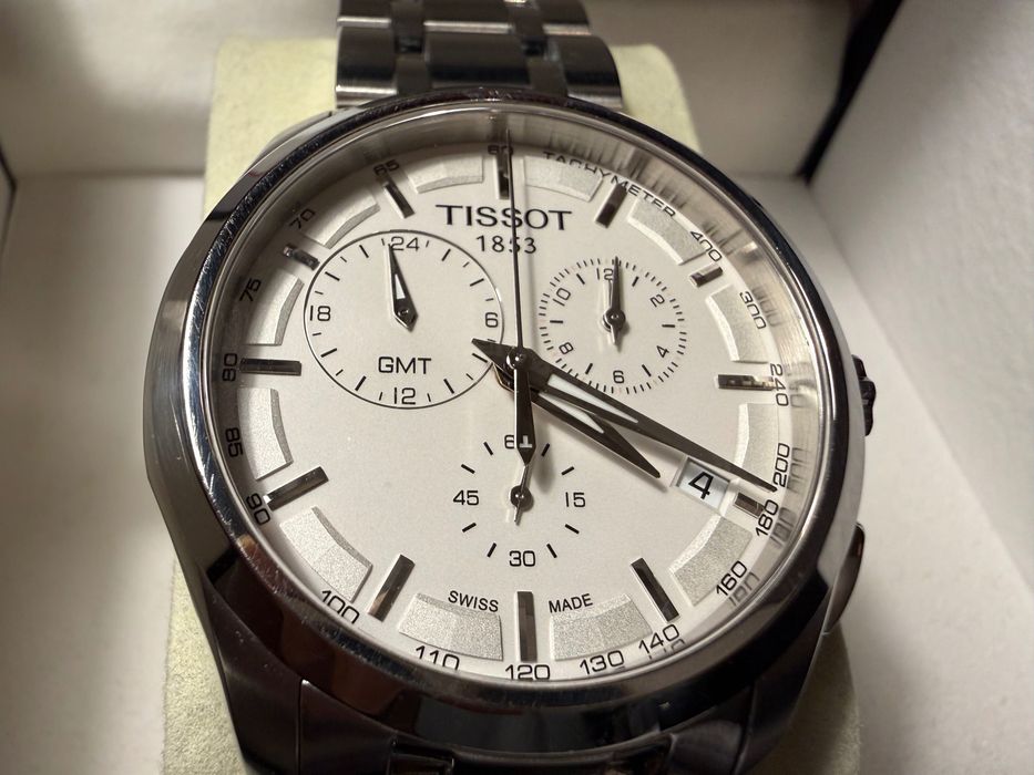 Tissot Couturier GMT 42 mm pełen komplet, Swiss Made, szafir, komplet