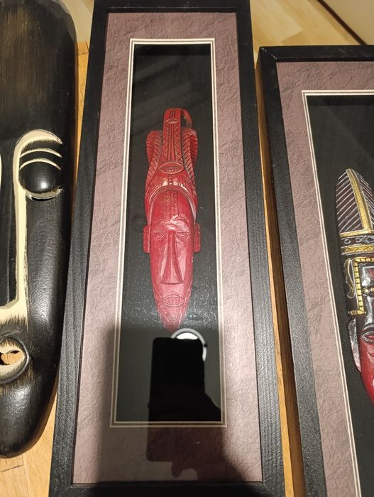 Obrazy + maski styl afrykański cena za 4 szt.