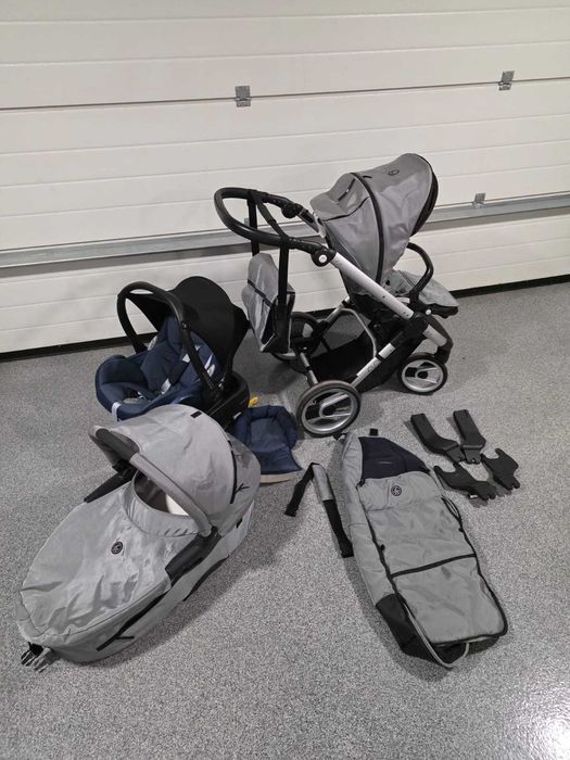 Zestaw 4w1 – wózek Mutsy Evo spacerówka, gondola + Maxicosi i baza
