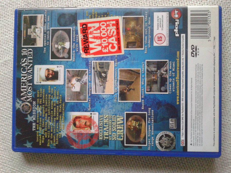 America's 10 Most Wanted +FIFA 11 + Transformers PS2