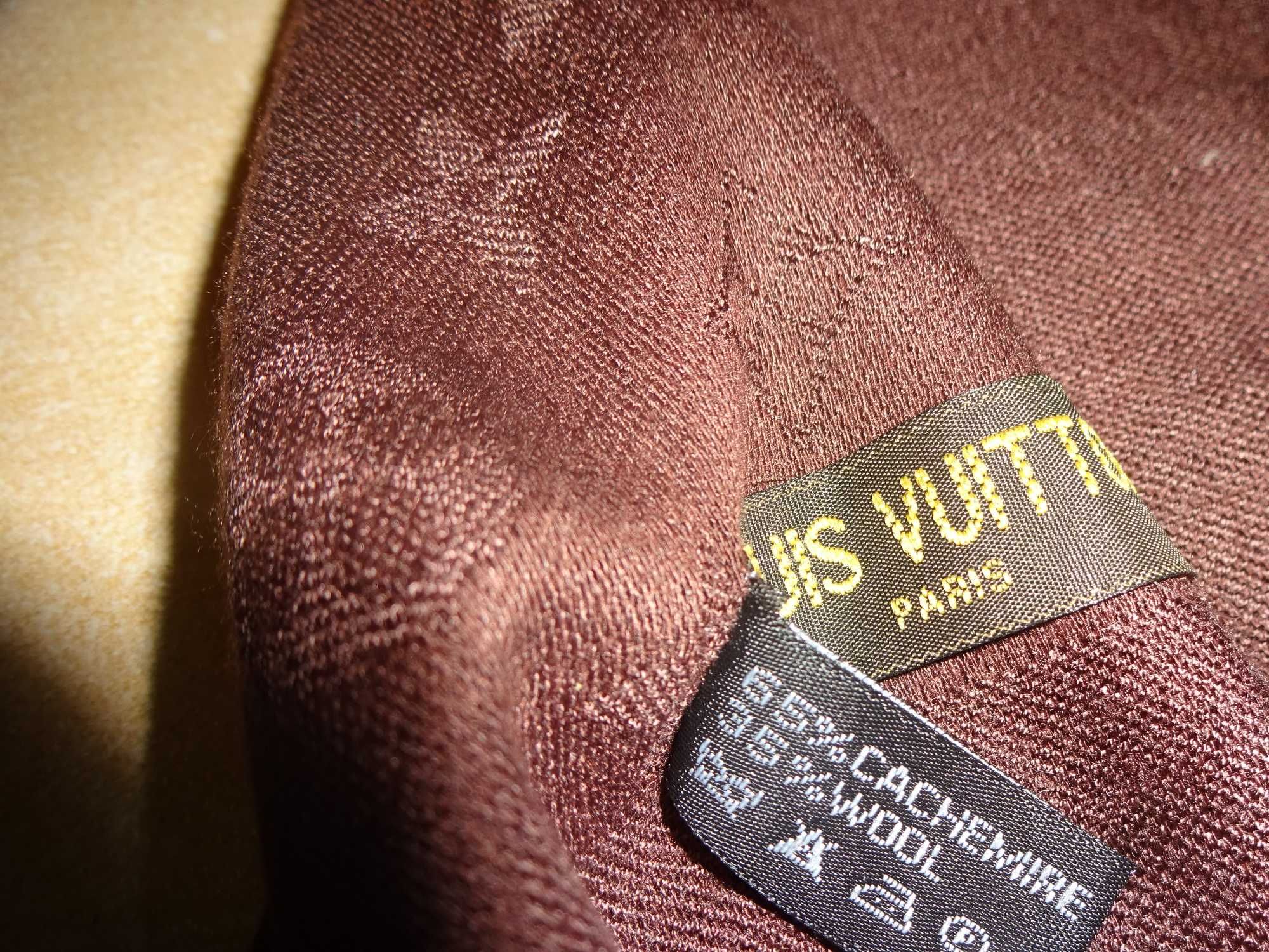 LOUIS VUITTON Paris 65% kaszmir 35% wełna DUŻA chusta