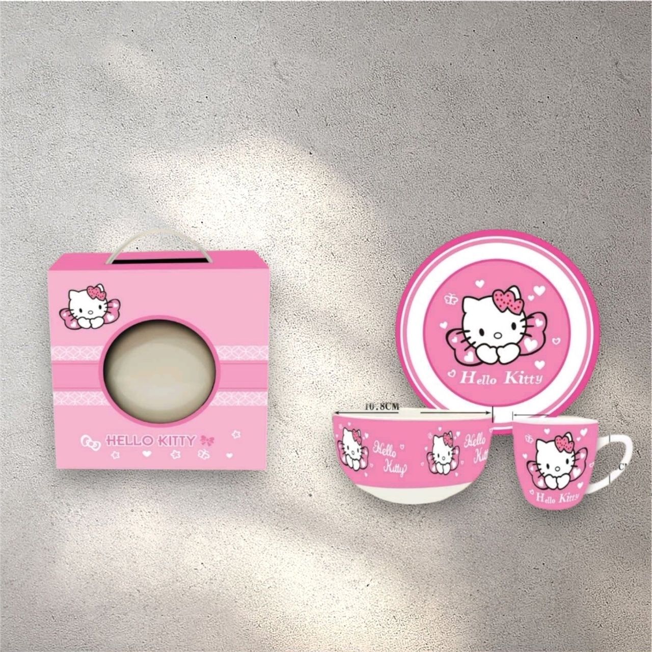 Zestaw naczynia dla dziewczynki hello Kitty