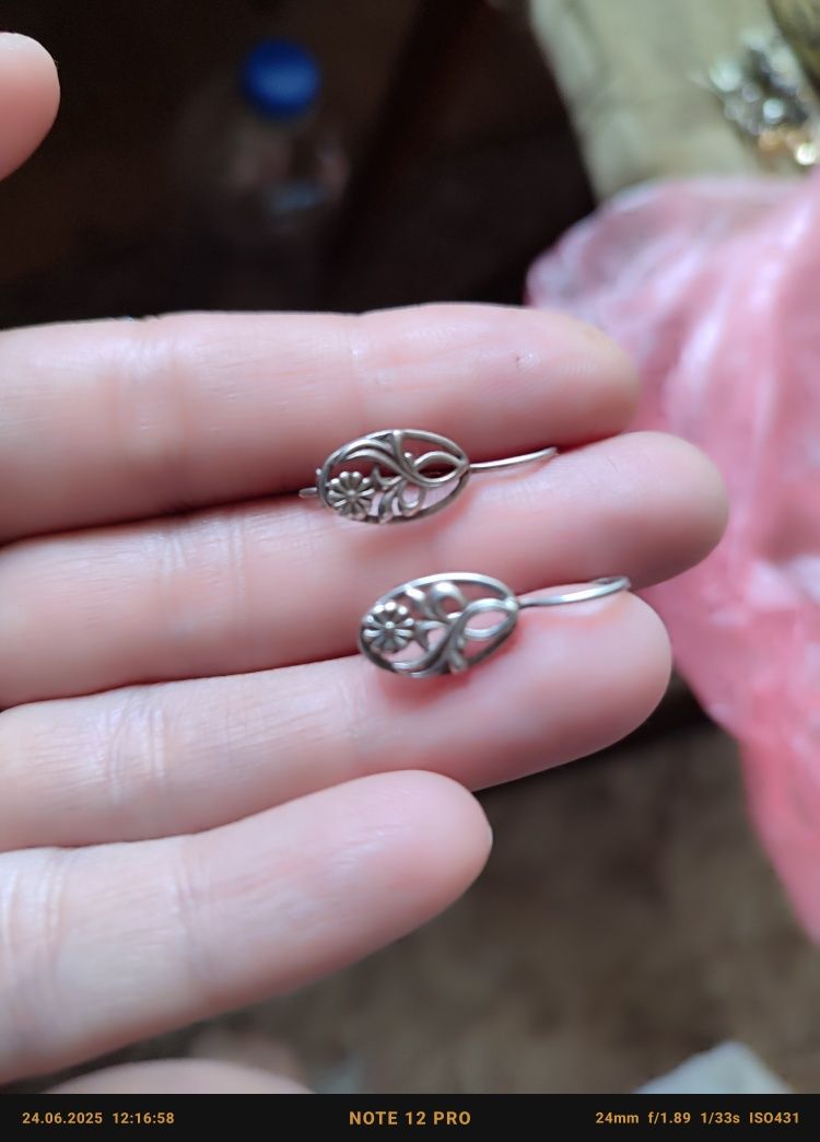 Серебряные цепочки колечки серьги