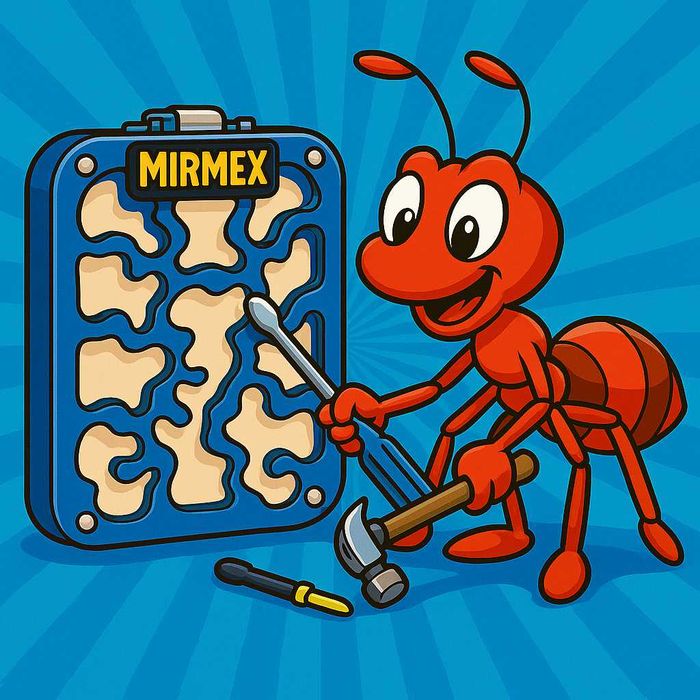 Formigueiro Didático MIRMEX – Kit Completo Médio Azul