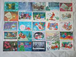 Чистые открытки из СССР, есть и новогодние, с повторами дешевле, ОБМЕН