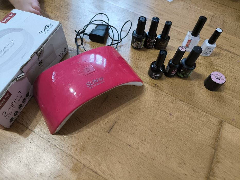 Лед лампа для нігтів(стартовий набір) + бази і топ